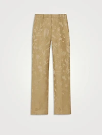 Gates Eco Flora Jacquard Straight-Leg Trousers