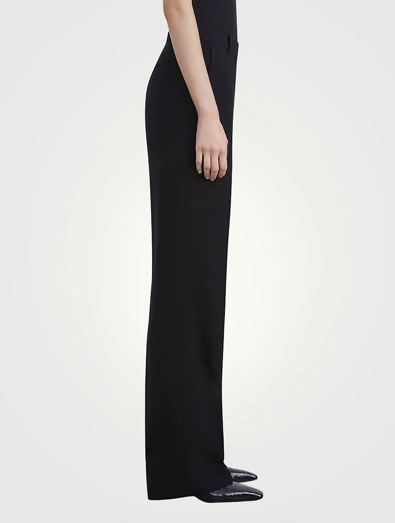 Gates Finesse Crepe Straight-Leg Trousers