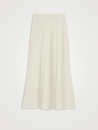 Crepe de Chine Bias-Cut Skirt