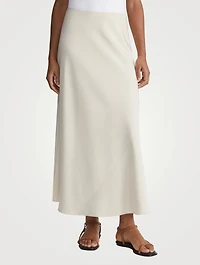 Crepe de Chine Bias-Cut Skirt