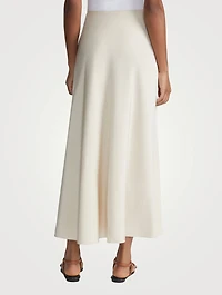 Crepe de Chine Bias-Cut Skirt