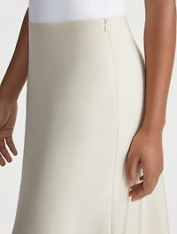Crepe de Chine Bias-Cut Skirt