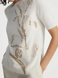 Eco Flora Jacquard Cashmere Sweater