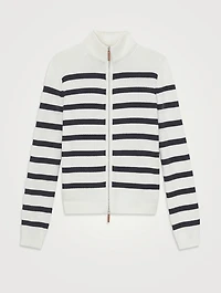 Stripe Jacquard Cardigan