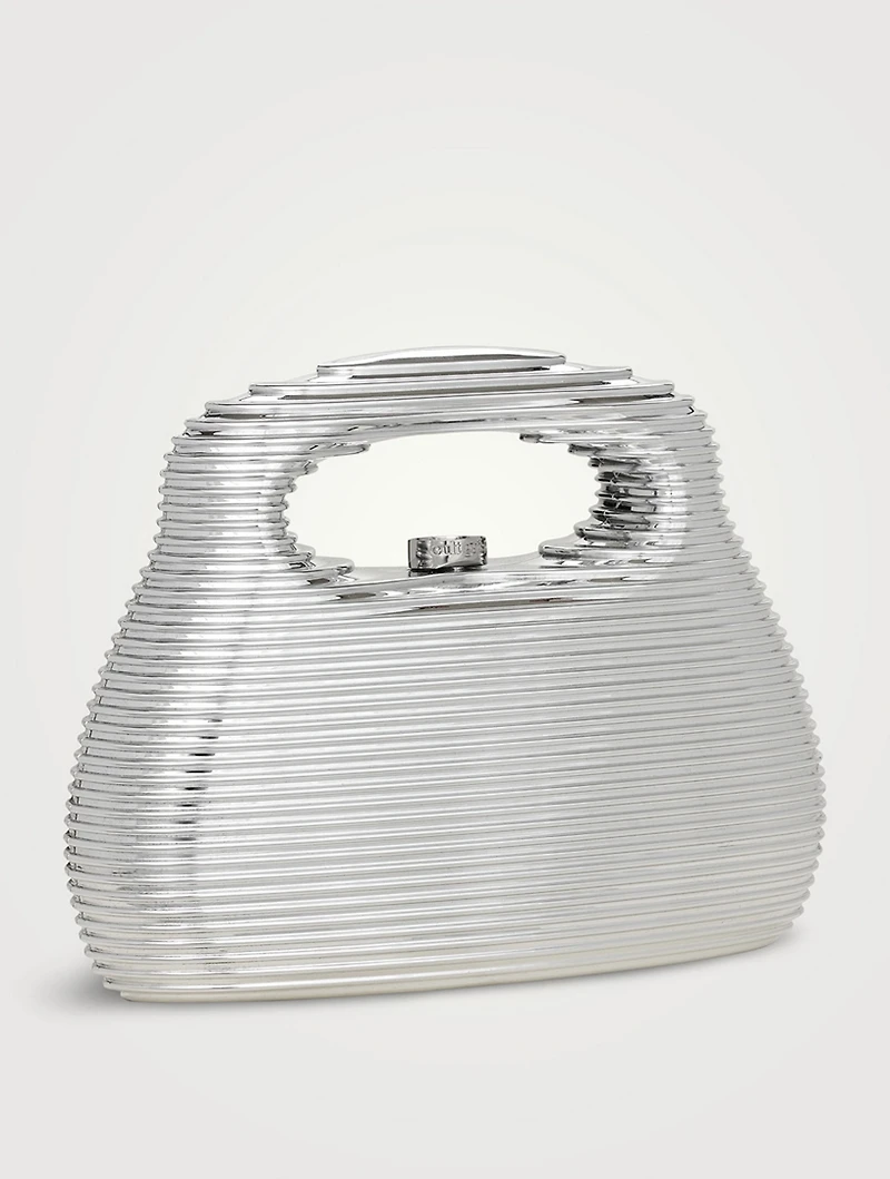 Mimi Metallic Top Handle Bag
