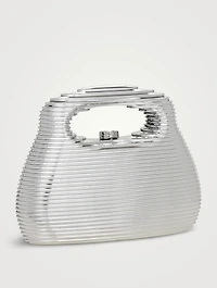 Mimi Metallic Top Handle Bag