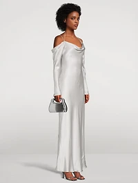 Mimi Metallic Top Handle Bag