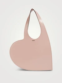 Mini Heart Gloss Leather Tote Bag