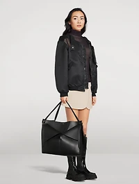 Belt Leather Tote Bag