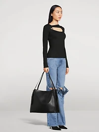 Belt Leather Tote Bag