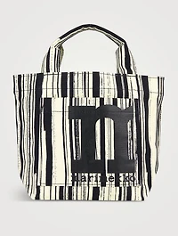 Mini Mono Tote Bag In Siluetti Print