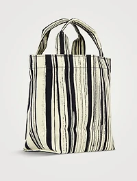 Mini Mono Tote Bag In Siluetti Print