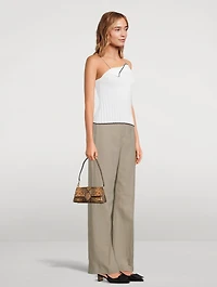 Le Petit Bambimou Padded Snakeskin-Embossed Leather Shoulder Bag