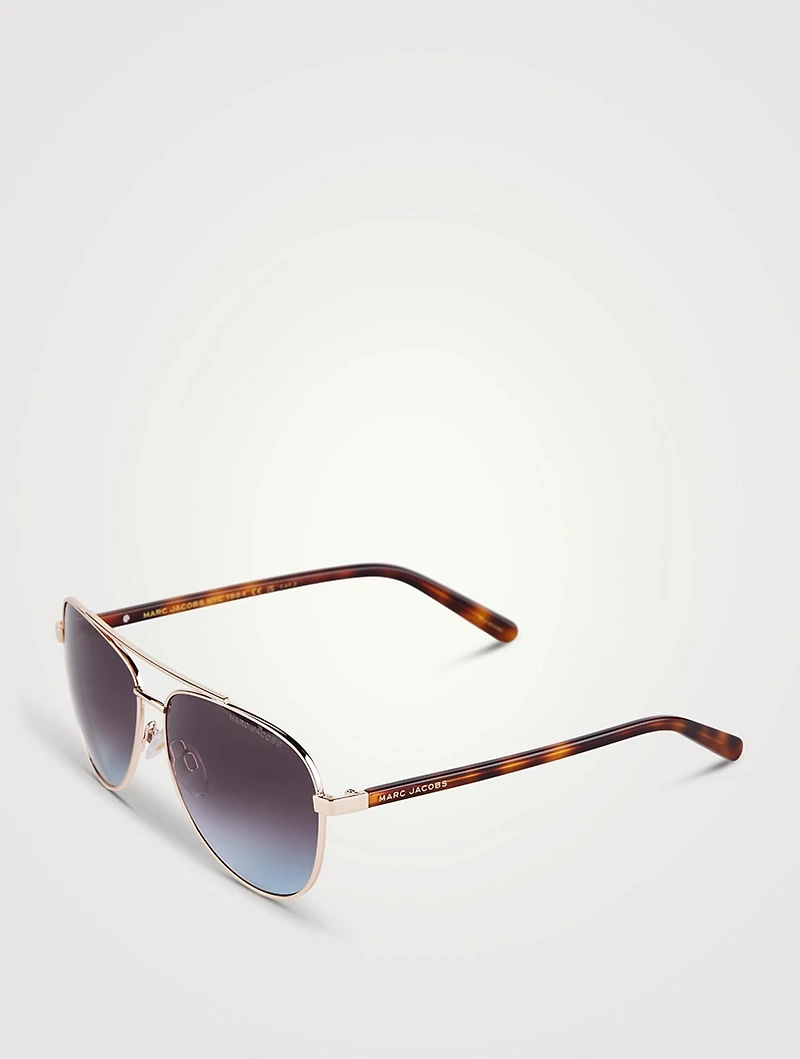 Metal Aviator Sunglasses