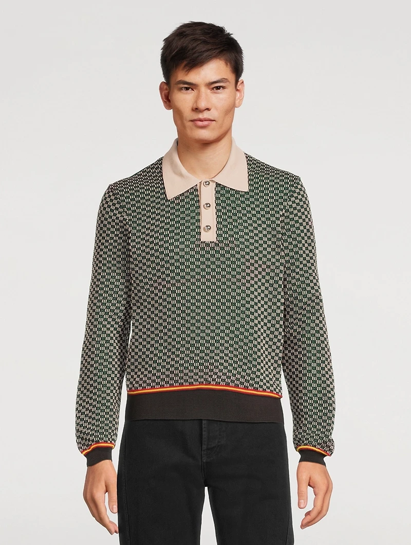 Valley Knit Long-Sleeve Polo