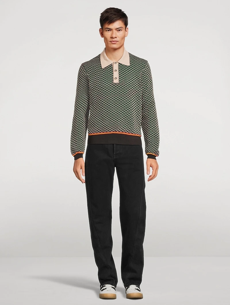 Valley Knit Long-Sleeve Polo