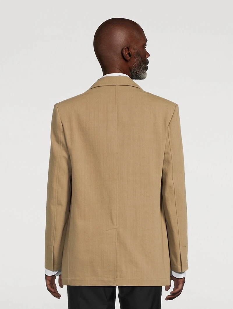 Cotton Canvas Oversized Jacket