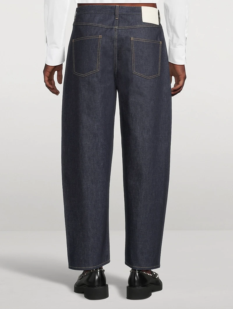 Wide-Leg Denim Pants