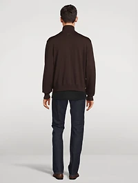 Wool And Suede Zip Jacket