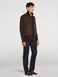 Wool And Suede Zip Jacket