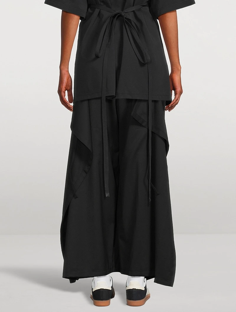 Wide-Leg Track Pants
