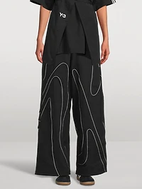 Wide-Leg Track Pants