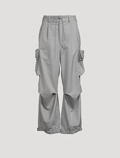 Wide-Leg Cargo Pants