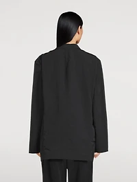 Crinkle Nylon Blazer