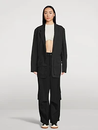 Crinkle Nylon Blazer