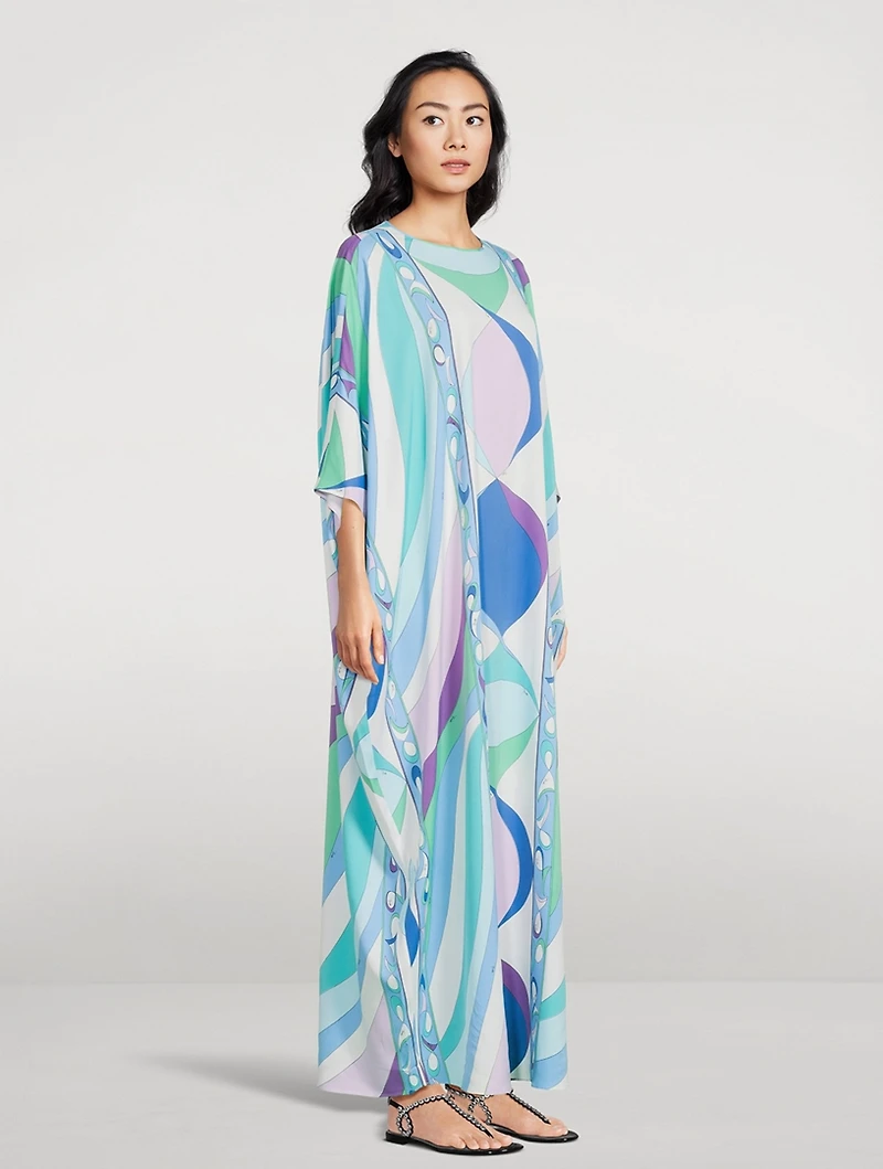 Caftan In Iride Print