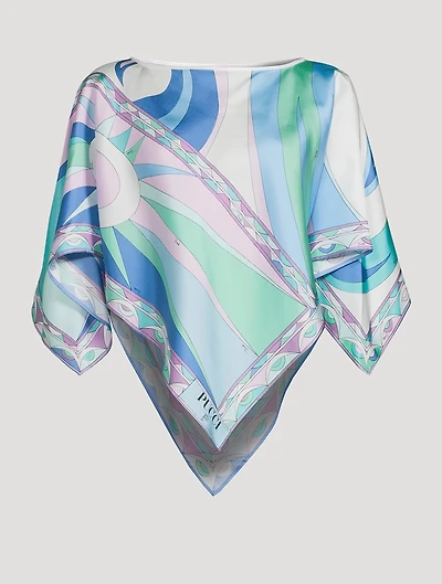 Silk Blouse In Iride Print
