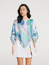 Silk Blouse In Iride Print