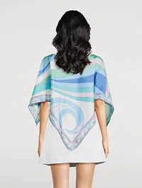 Silk Blouse In Iride Print