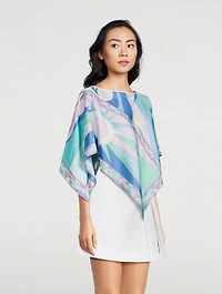 Silk Blouse In Iride Print