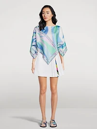 Silk Blouse In Iride Print