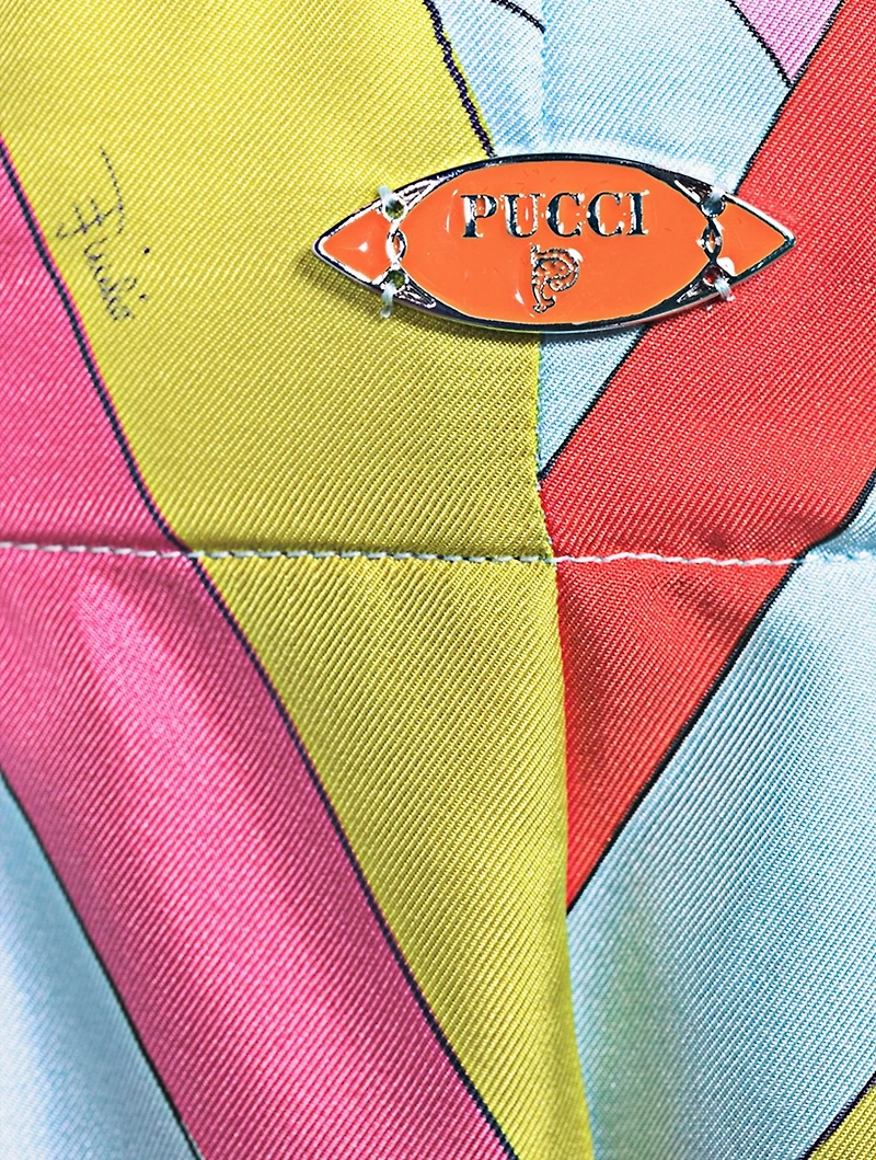 Printed Silk Twill Shorts