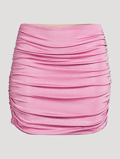Metallic Jersey Mini Skirt