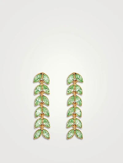 Crystal Leaves Strand Earrings