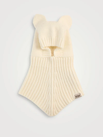 Wool Knit Balaclava With Ears