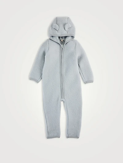 Wool Fleece Stroller Suit With Ears