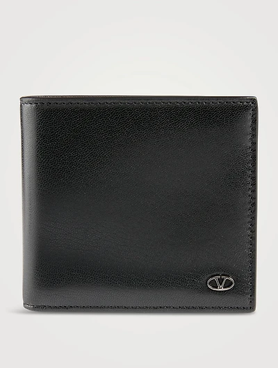 The Bold Edition VLogo Leather Bi-Fold Wallet