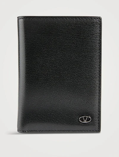 The Bold Edition VLogo Leather Folding Cardholder