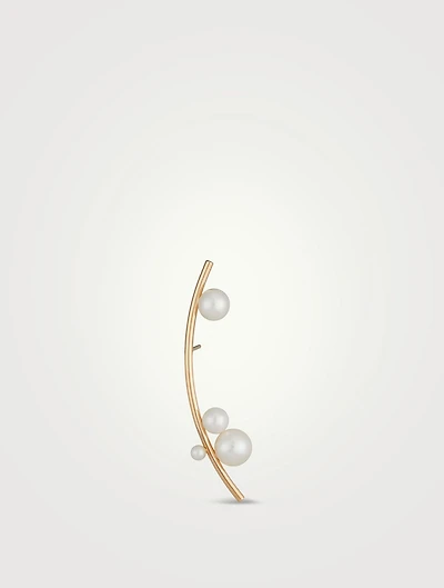 Stellari Perle 14K Gold Left Earring