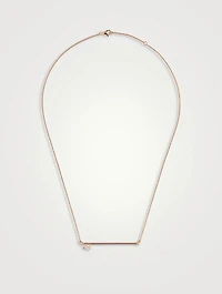 Serti Sur Vide Rose Gold Pendant Necklace With Diamond