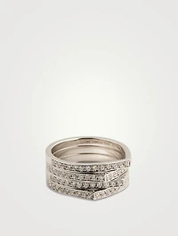 Antifer White Gold Ring With Diamonds