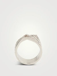 Antifer White Gold Ring With Diamonds