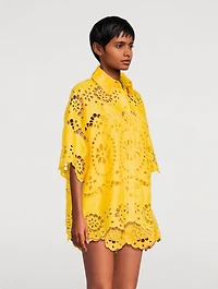 Pop Embroidered Linen Shirt