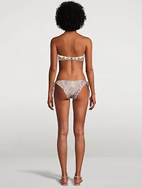 Ottie Knotted Bikini Set Paisley Print