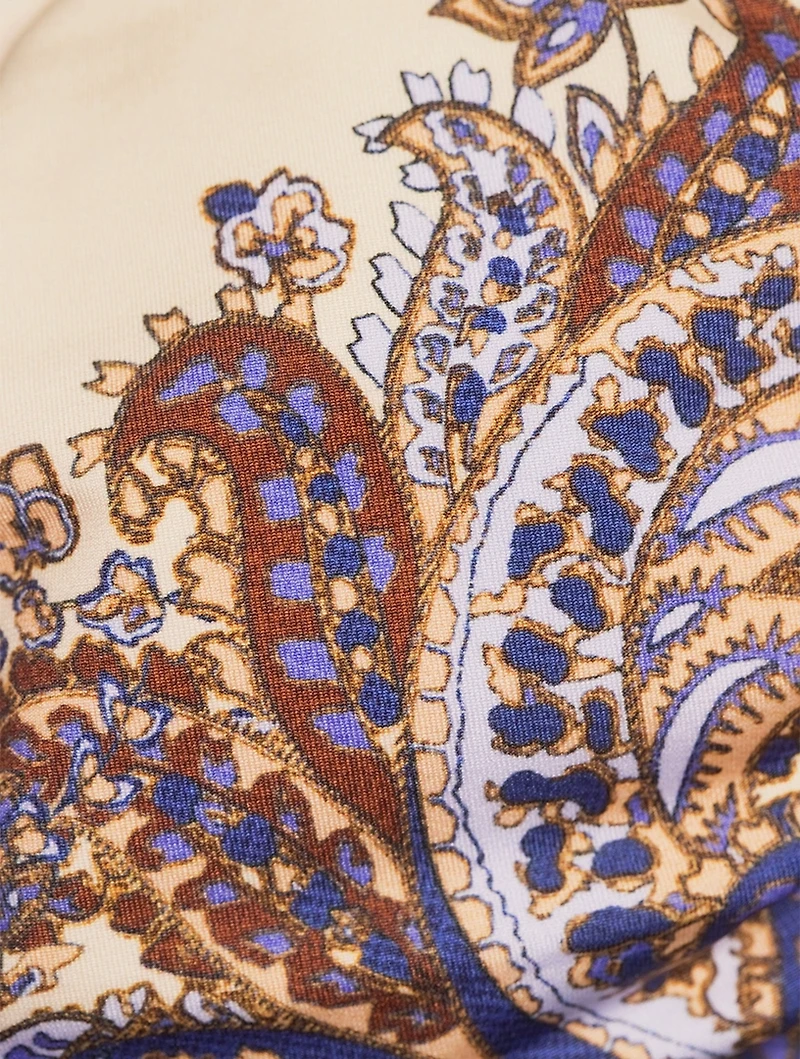 Ottie Knotted Bikini Set Paisley Print