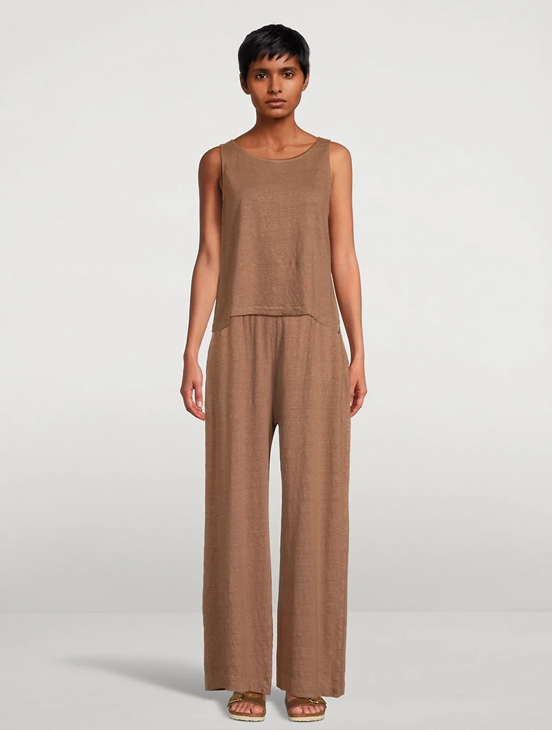 Stretch Linen Tank Top